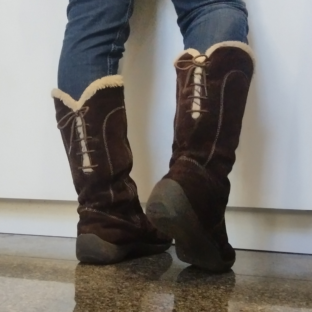Naturalizer Fur Lined Leather Boots - Picture 6 of 15
